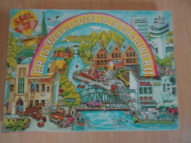 SKOL bier puzzel, vintage jaren 70 brouwerij Breda Rotterdam, Ophalen of Verzenden, Overige typen, Overige merken