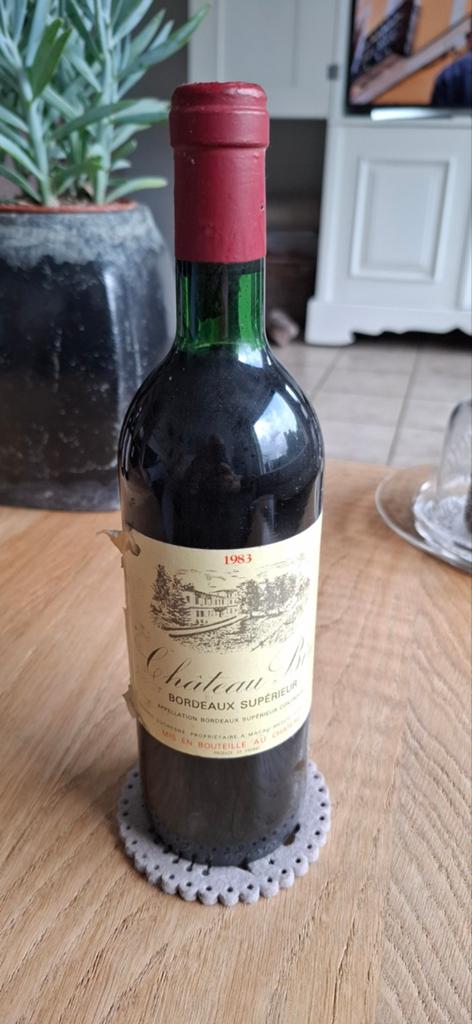 Chateau Bire Bordeaux Superieur 1983 Rode Wijn, Ophalen of Verzenden
