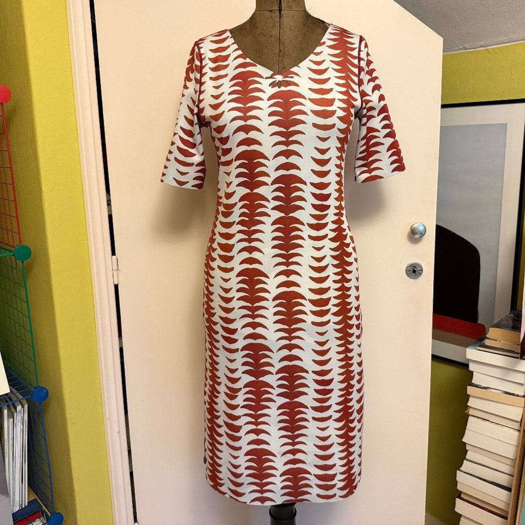 Lizzy & Coco reversible travelstof jurk Mt 38, Kleding | Dames, Jurken, Maat 38/40 (M), Knielengte, Meerkleurig, Verzenden