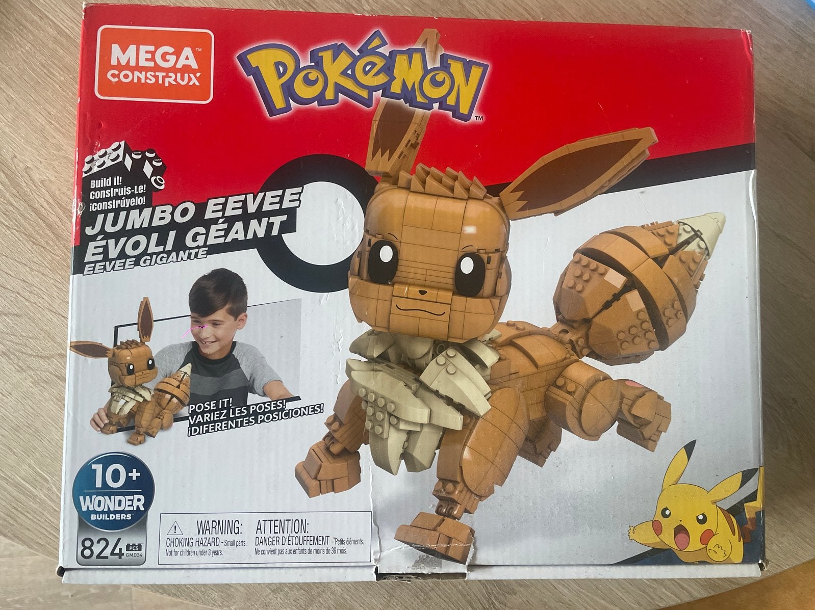 Mega Construx Pokémon Jumbo Eevee Bouwset, Ophalen of Verzenden, Zo goed als nieuw, Megabloks
