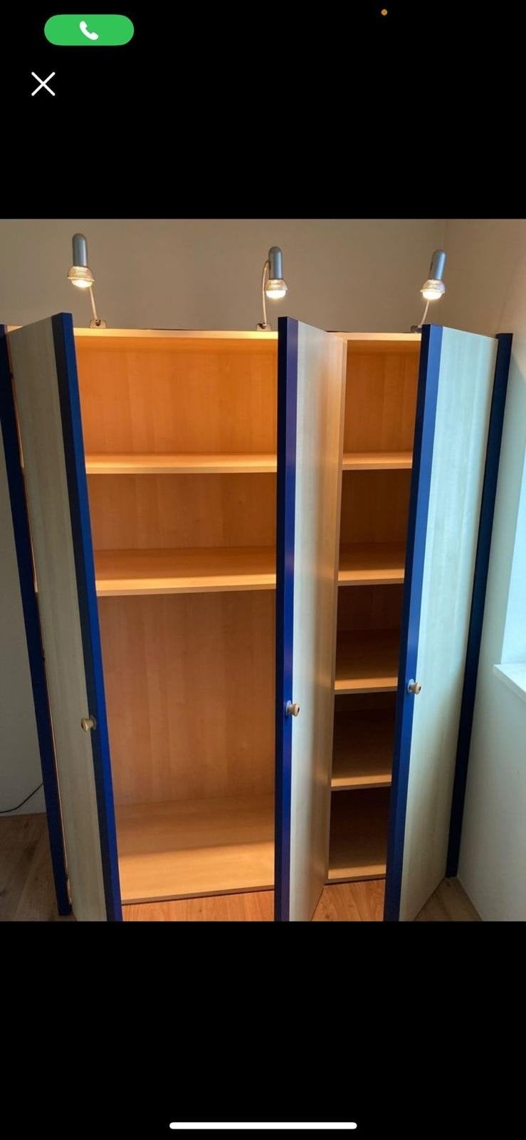 Complete Set of Bed with Mattress and Multi door Closet, Ophalen, Eenpersoons, Wit, Zo goed als nieuw