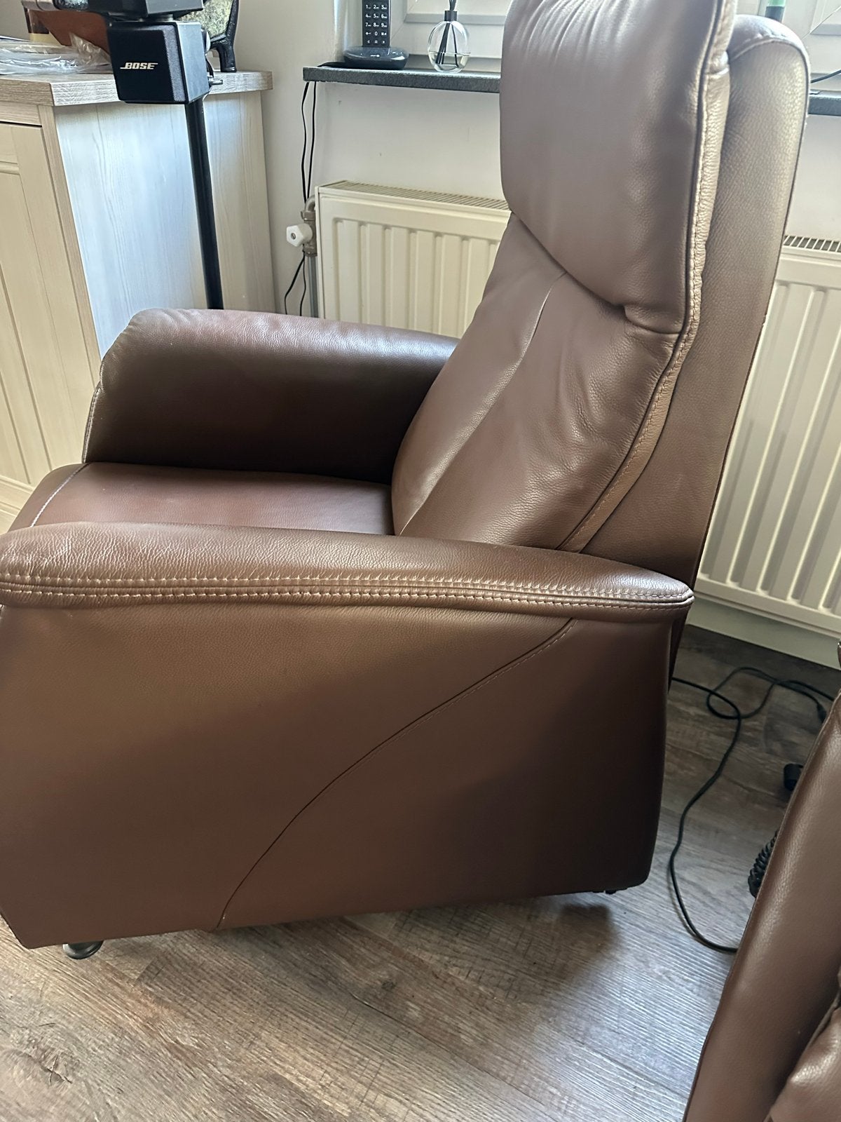 Foto 5 van Prominent leren relaxfauteuils - bruin, elektrisch