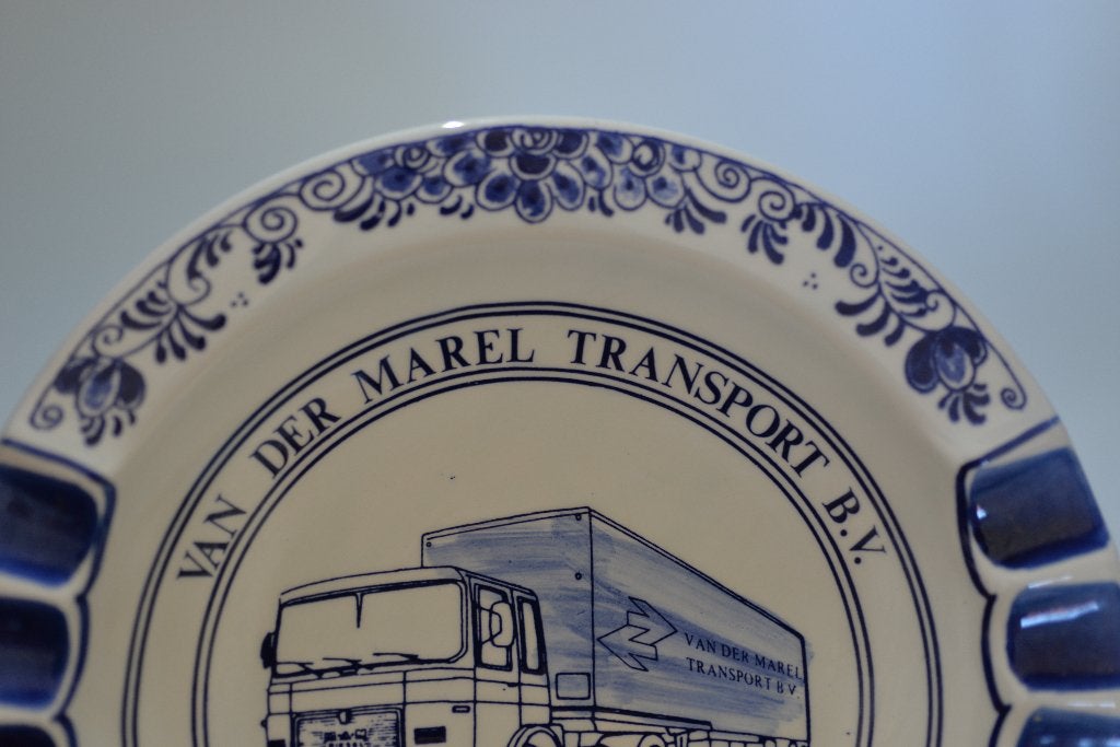 Van der Marel transport Abcoude asbak Royal Delfts MAN truck, Verzamelen, Ophalen of Verzenden, Zo goed als nieuw, Auto's