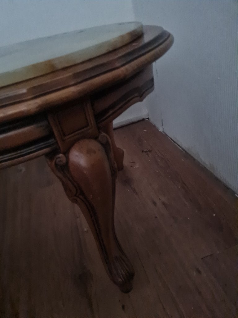 Zeer oude salontafel met onyx blad, Ophalen, Heikant 21 Kaatsheuvel, Gebruikt, 100 tot 150 cm