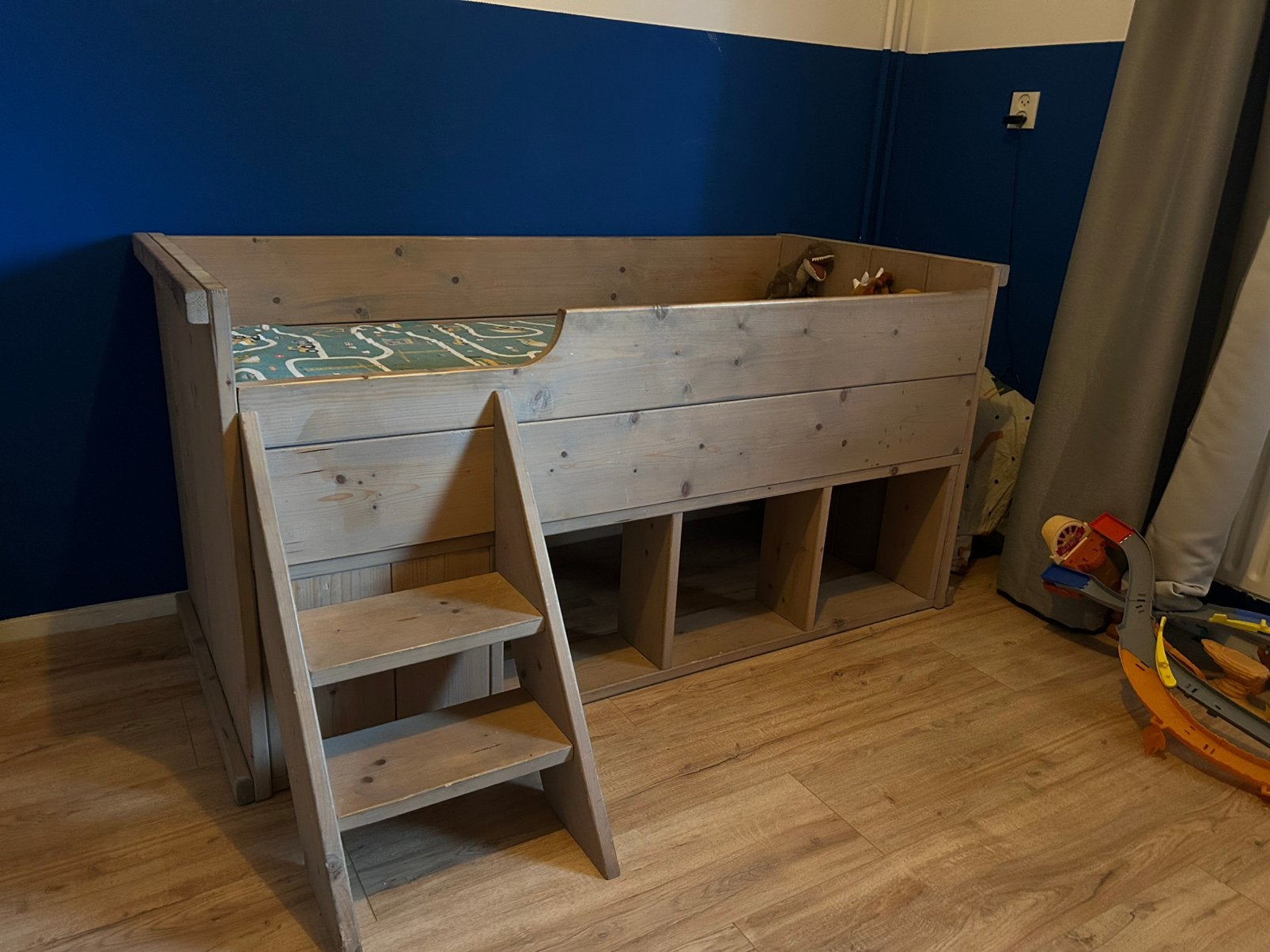 Kinderbed met trappetje (70x160), Gebruikt, 70 tot 85 cm, 140 tot 160 cm, Ophalen