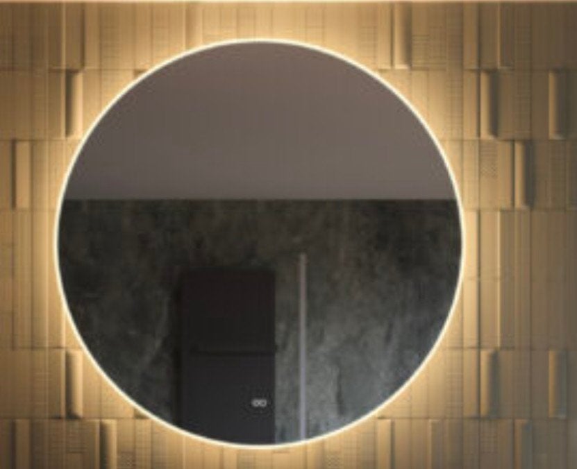 spiegel rond Ø 100 cm met LED & verwarming Luxe Primabad, Ophalen, Rond, Nieuw, 100 tot 125 cm