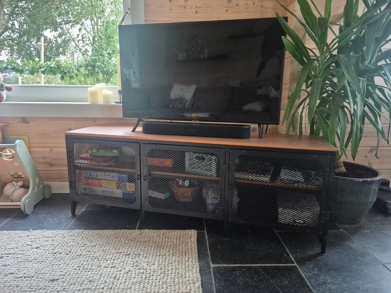 ikea fjallbo tv meubel, 100 tot 150 cm, Zo goed als nieuw, Minder dan 100 cm, Industrieel