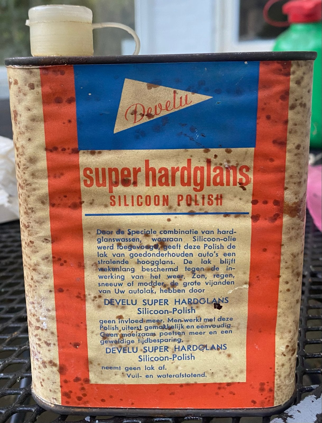 Vintage Develu Super Hardglans Siliconen Polish Blik, Ophalen of Verzenden, Gebruikt