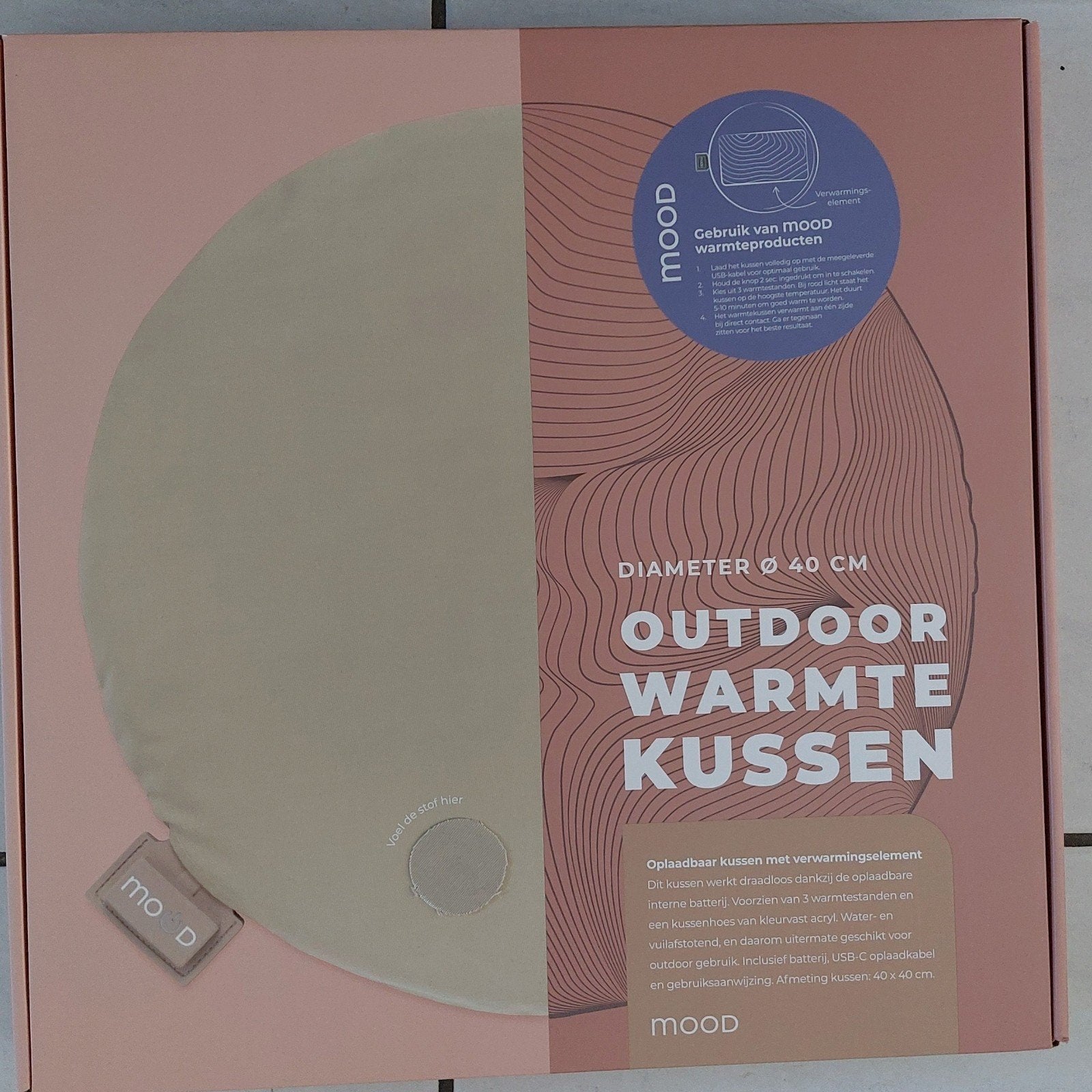Mooi outdoor warmte Kussen Nieuw, Huis en Inrichting, Woonaccessoires | Kussens, Ophalen of Verzenden, Nieuw, Overige kleuren