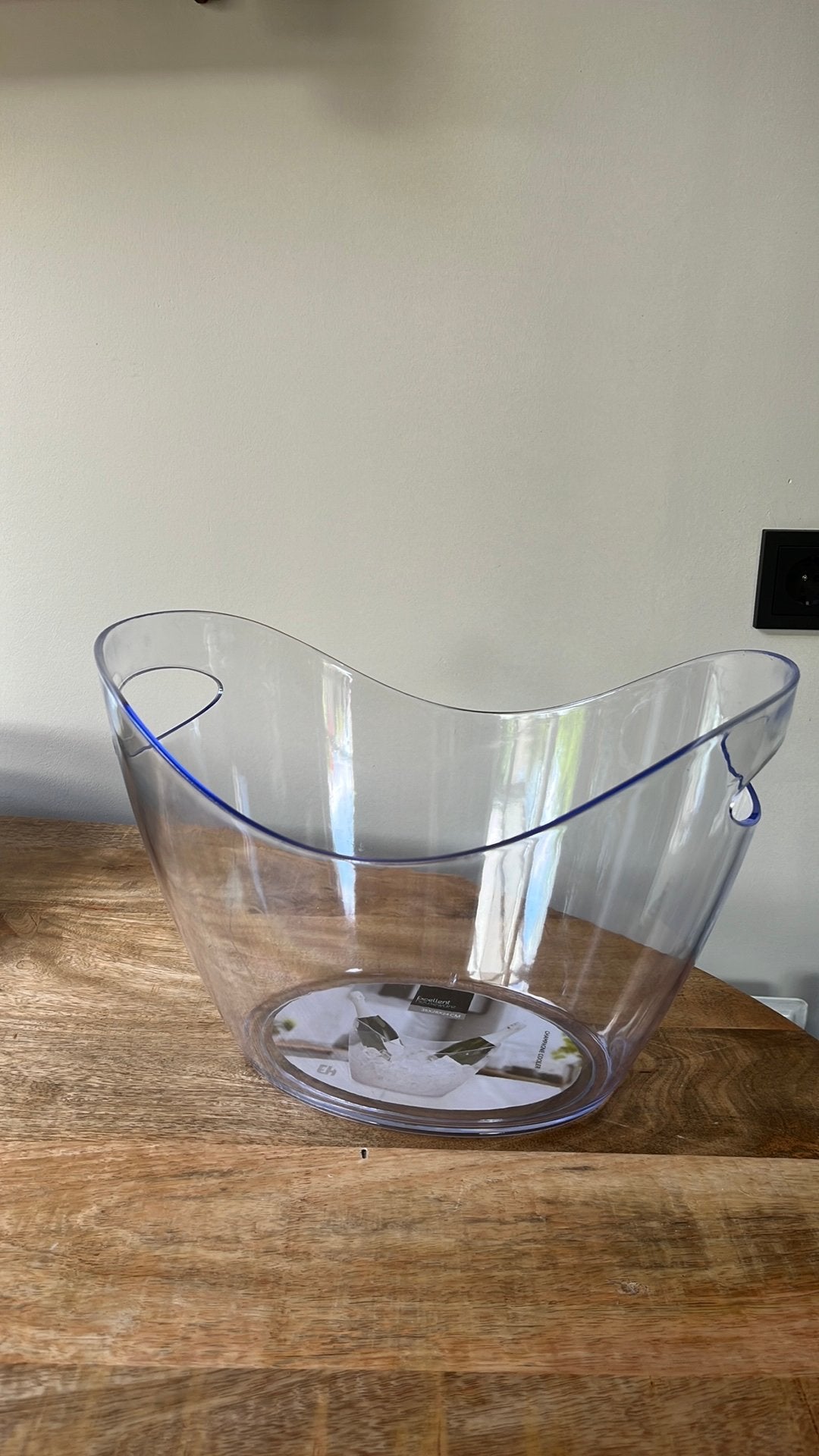 Kunststof Champagne cooler - nieuw, Ophalen, Zo goed als nieuw, Rond, Glas