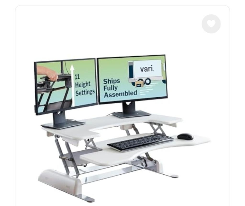 Adjustable sit- stand workstation, Zit-sta bureau, Ophalen of Verzenden, Zo goed als nieuw, Overige merken