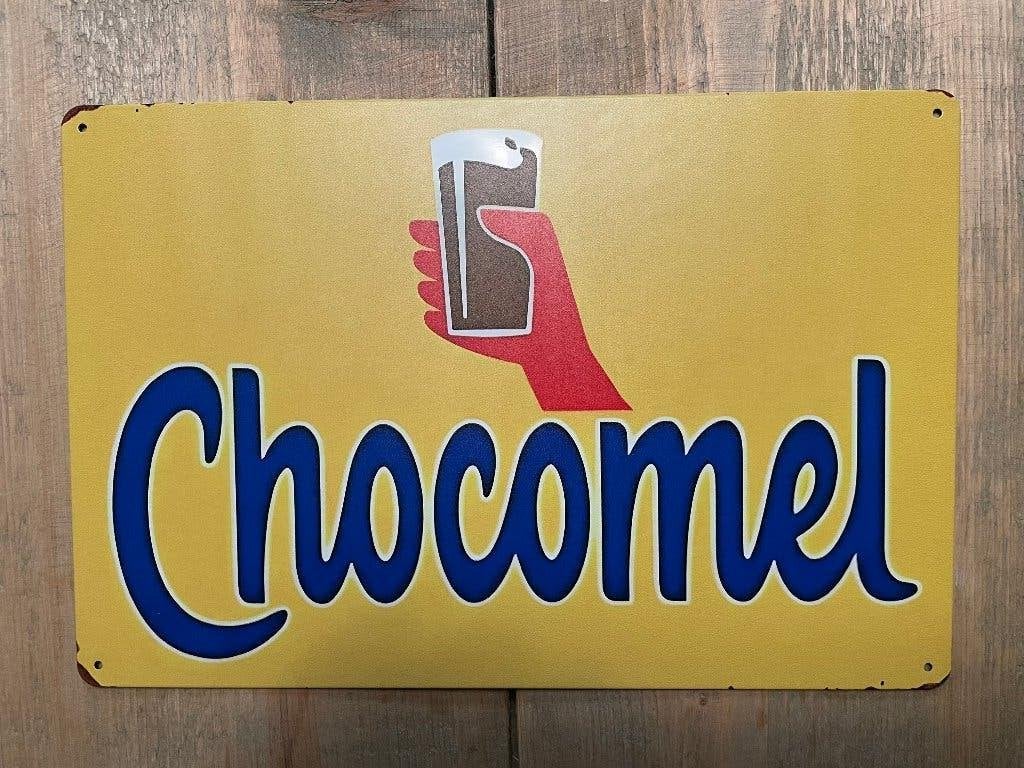 Reclamebord Chocomel 20x30, Ophalen of Verzenden, Zo goed als nieuw, Reclamebord