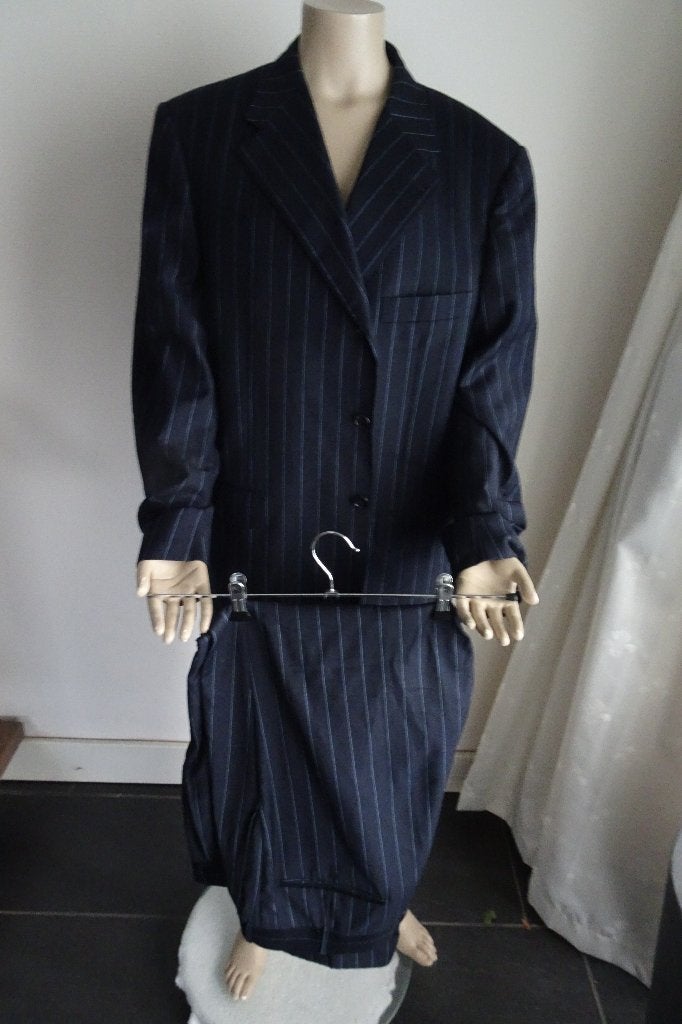 Corneliani herenpak blauw met streepje maat 52, Ophalen, Maat 52/54 (L), Corneliani, Blauw