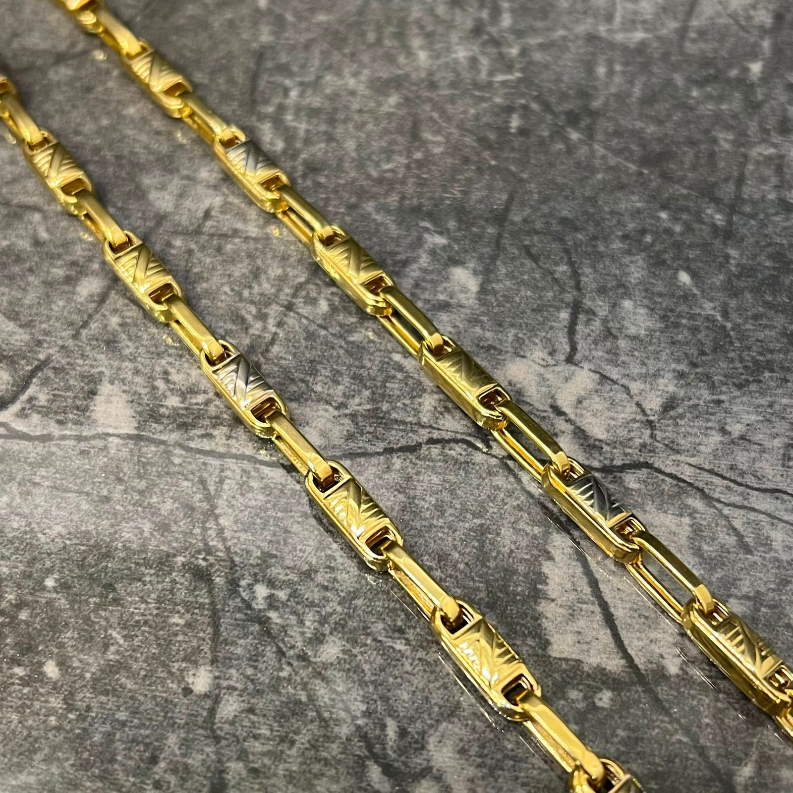 14k gouden ketting wit/geel goud, Ophalen of Verzenden, Nieuw, Goud, Goud