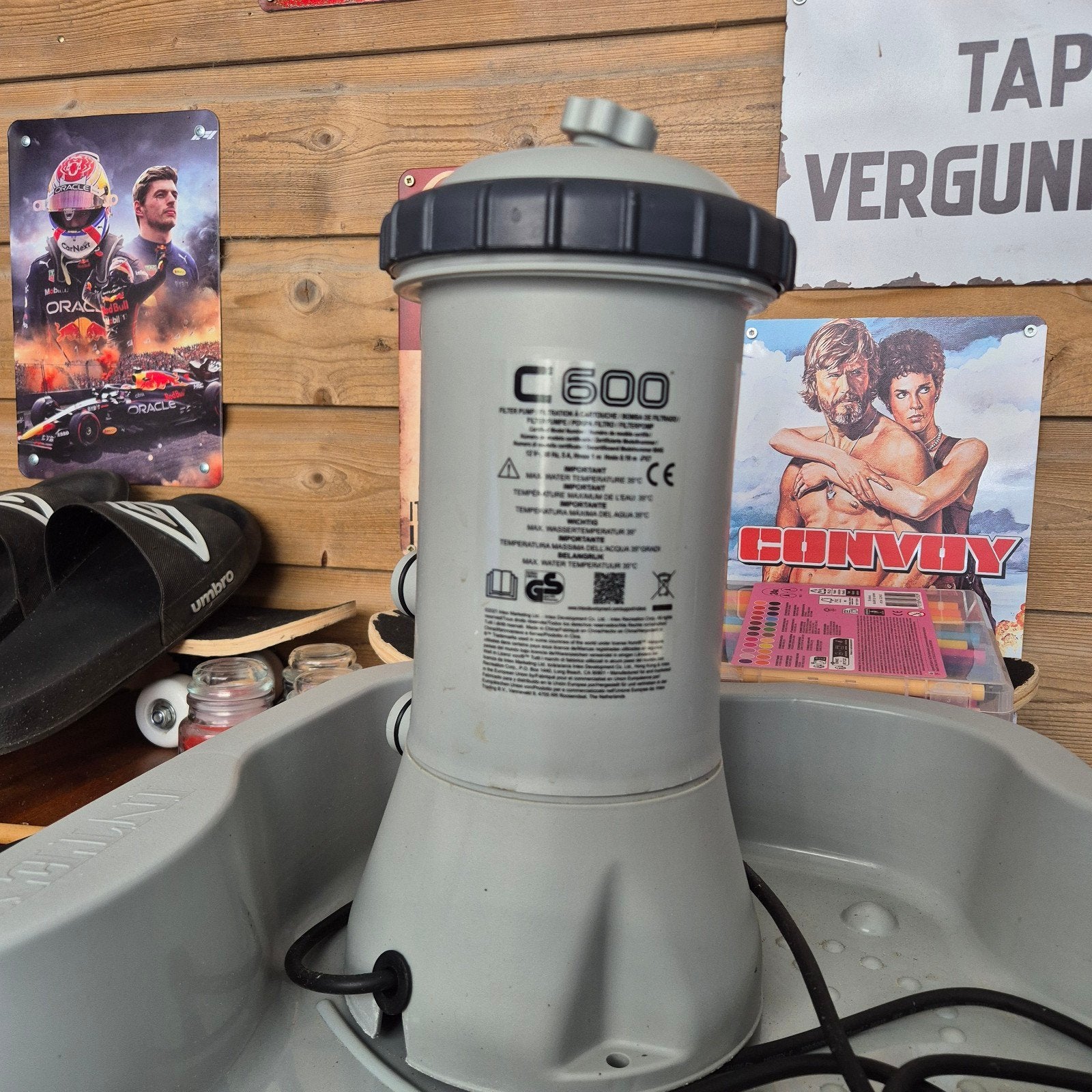 Intex Krystal Clear C600 Zwembadfilterpomp met filters, Ophalen of Verzenden, Gebruikt, Zwembadpomp