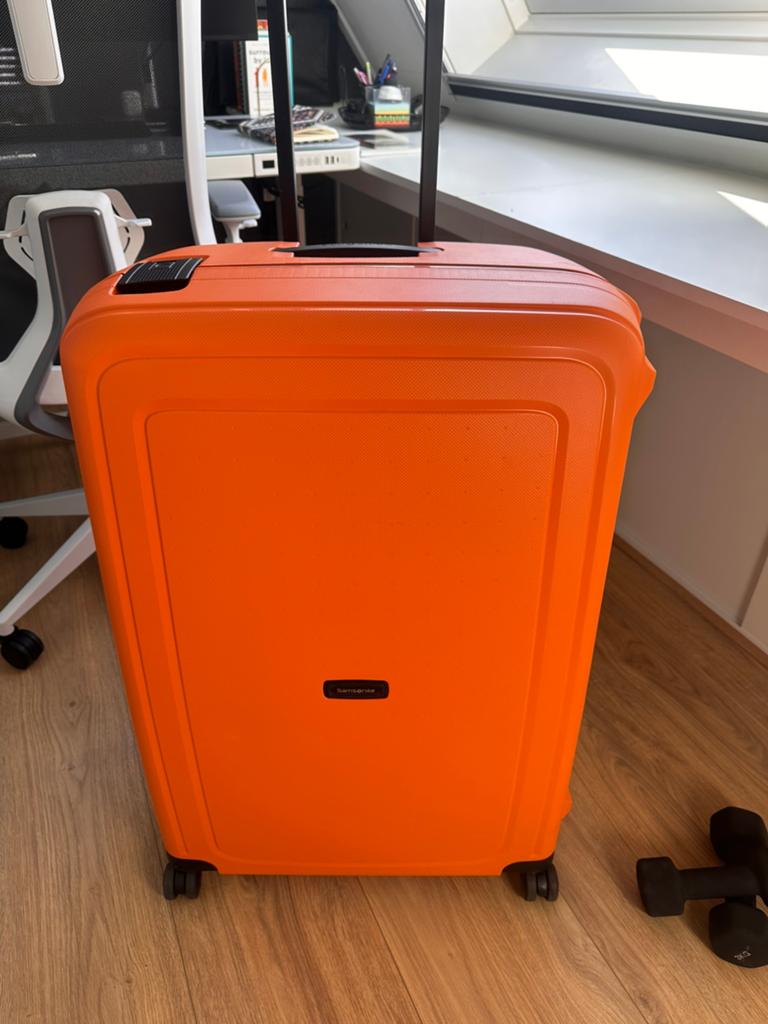 Samsonite Scure 81cm oranje, Ophalen, Hard kunststof, 45 tot 55 cm, Zo goed als nieuw