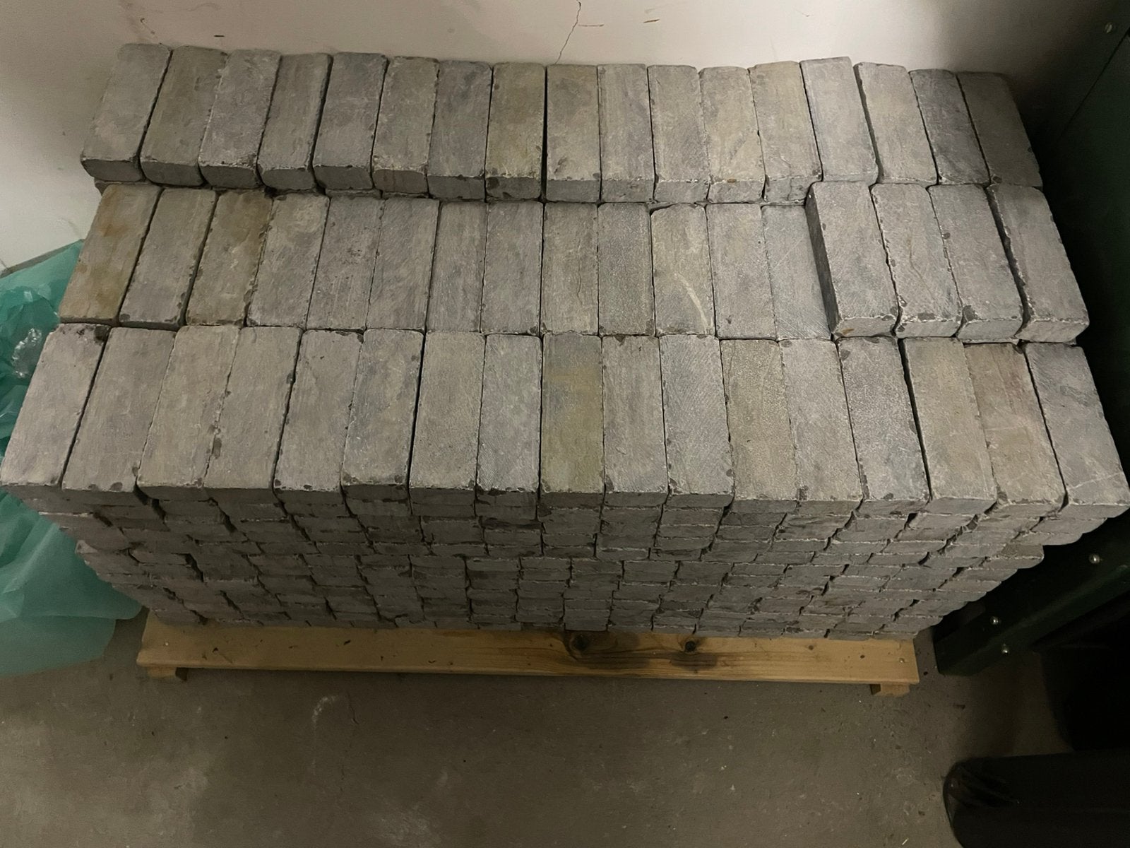 Natuurstenen Waaltjes (gezaagd 3cm) grijs 5,2 m2, Ophalen, Nieuw, Natuursteen, Klinkers