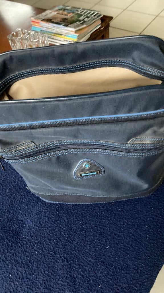 Samsonite schoudertas blauw merk samsonite, Verzenden, Zo goed als nieuw, Blauw, Overige merken