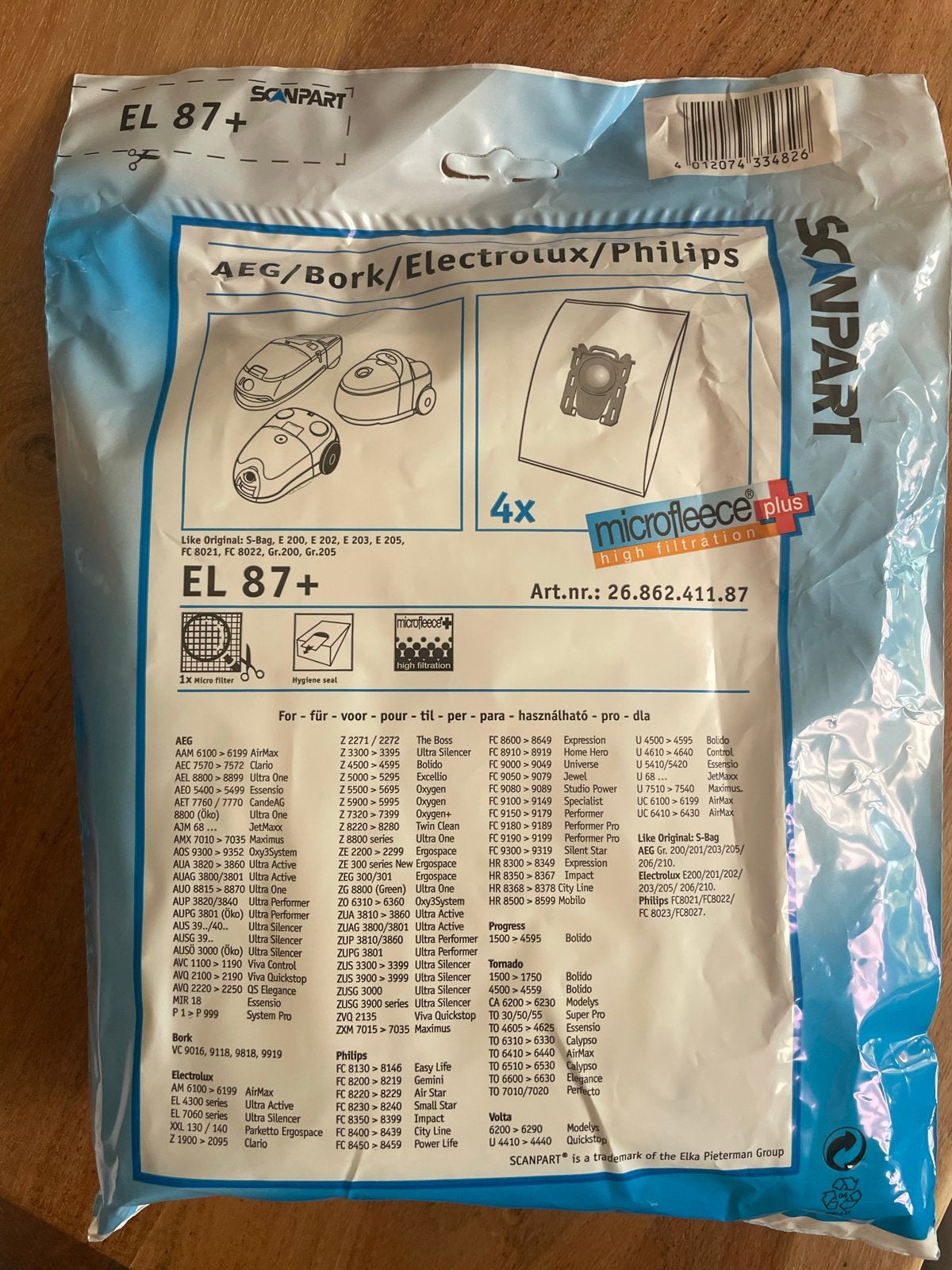 Sonpart EL 87+ microfleece stofzuigerzakken (21 stuks), Stofzak, Nieuw, Ophalen of Verzenden, Sledestofzuiger