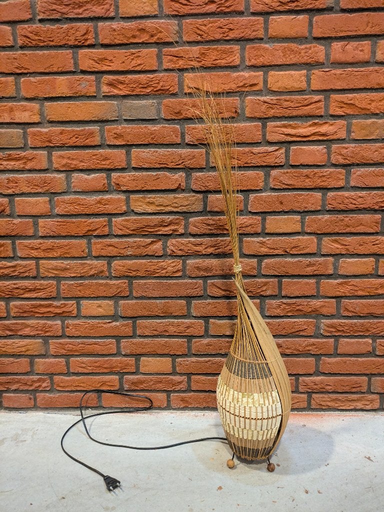 Staande lamp rotan, Ophalen, Gebruikt, E14 (klein), Minder dan 100 cm