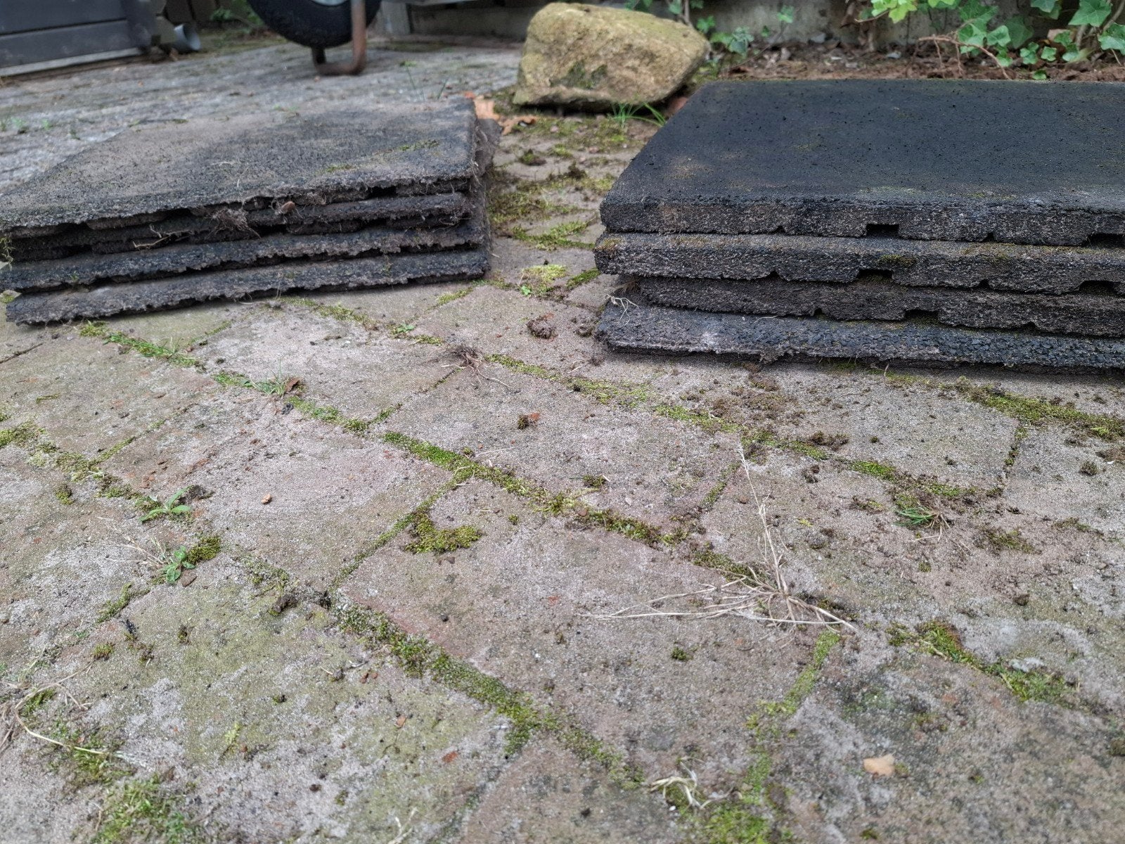 Rubberen terrastegels - Gebruikt, Ophalen, Gebruikt, Rubber, Minder dan 5 m²