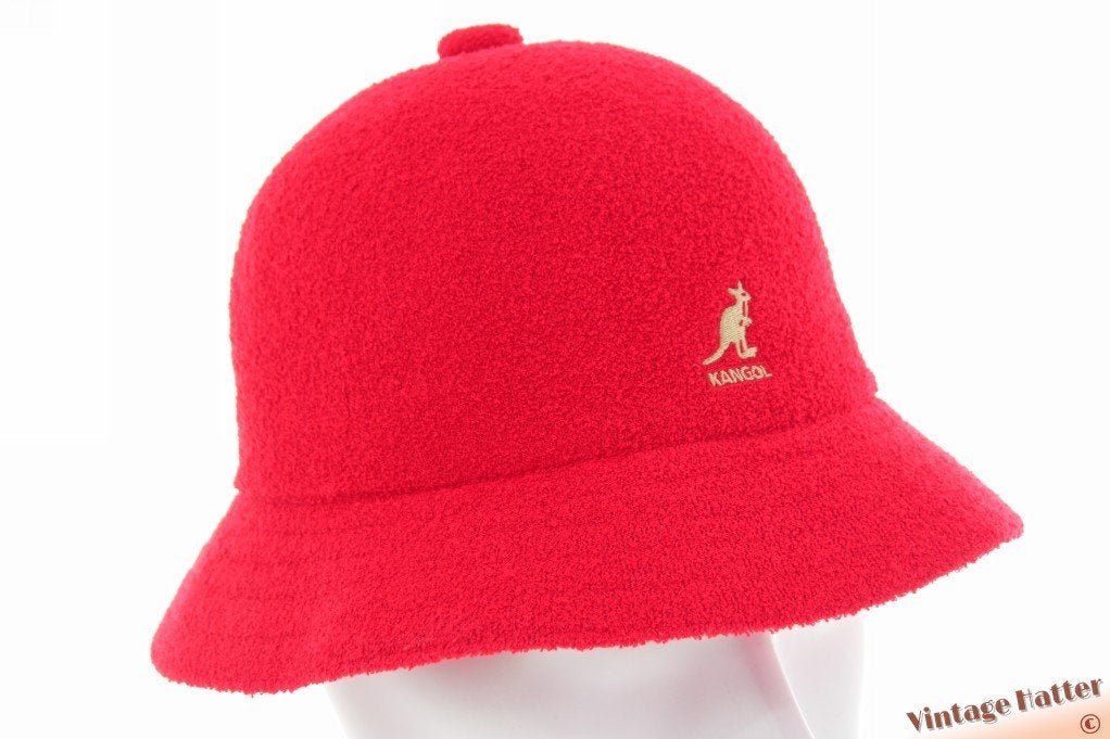 Bucket hoed Kangol Bermuda Casual rood acryl S M L XL nieuw, Hoed, Nieuw, Kangol - Bermuda Casual, One size fits all