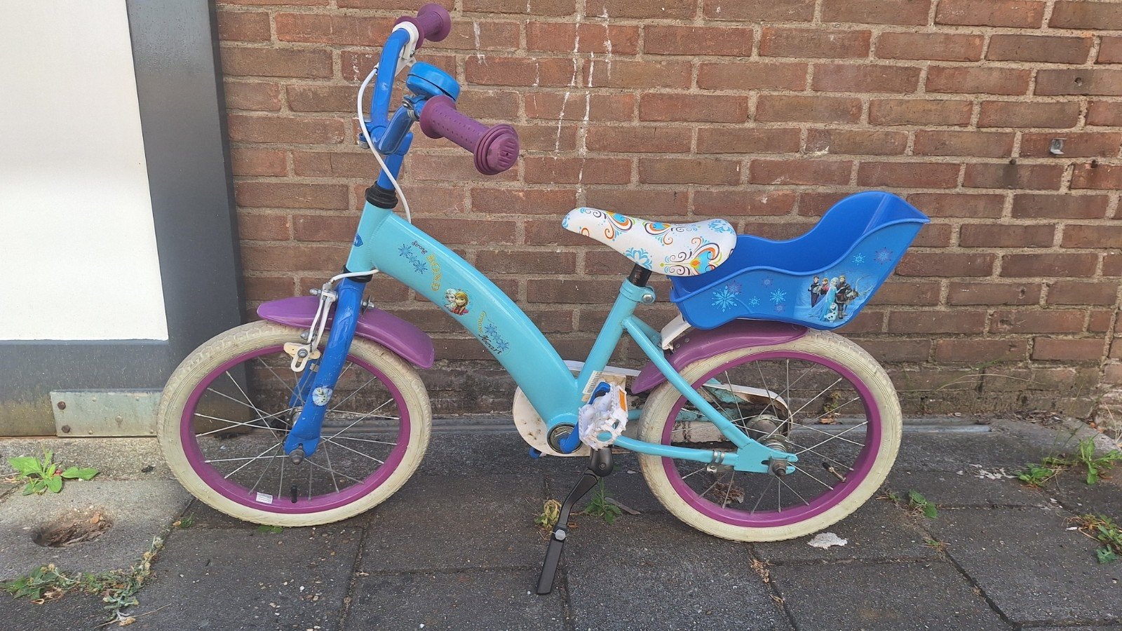 Frozen kinderfiets 16inch, Fietsen en Brommers, Fietsen | Kinderfietsjes, Ophalen, Gebruikt, 16 tot 20 inch