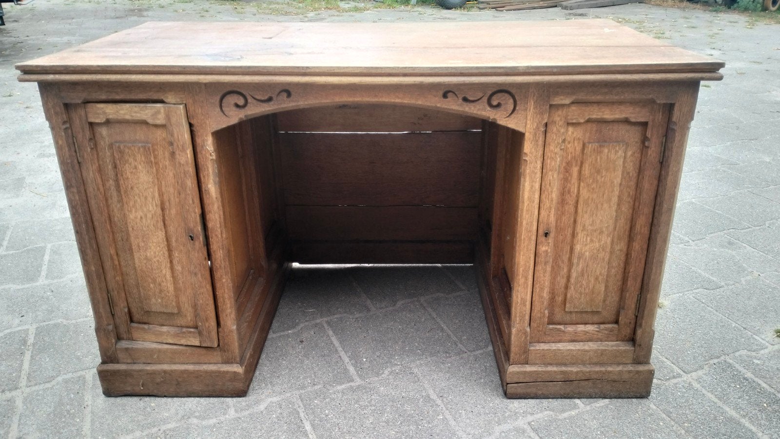 massief eiken bureau, Antiek en Kunst, Antiek | Meubels | Kasten, Ophalen
