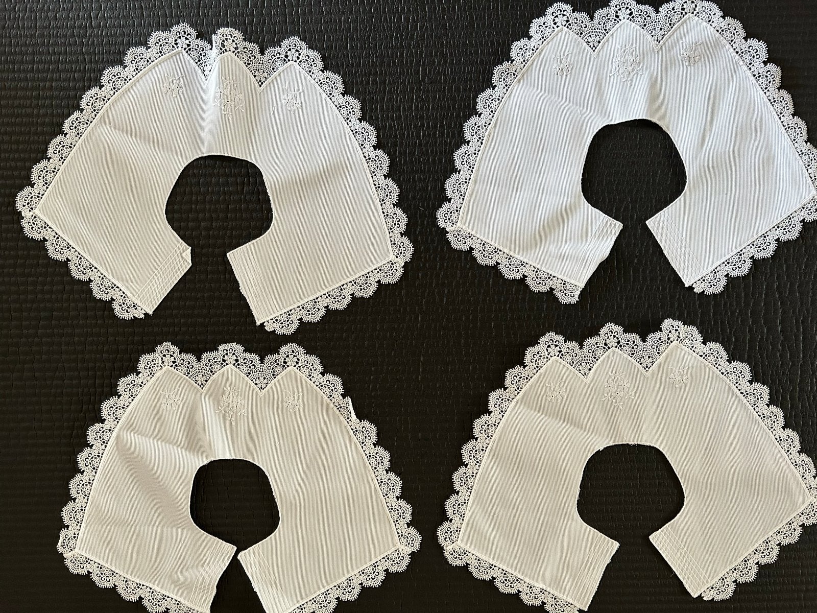 Brocante Katienen Kantenrandje Kinderkraagjes - Set van 4, Ophalen of Verzenden