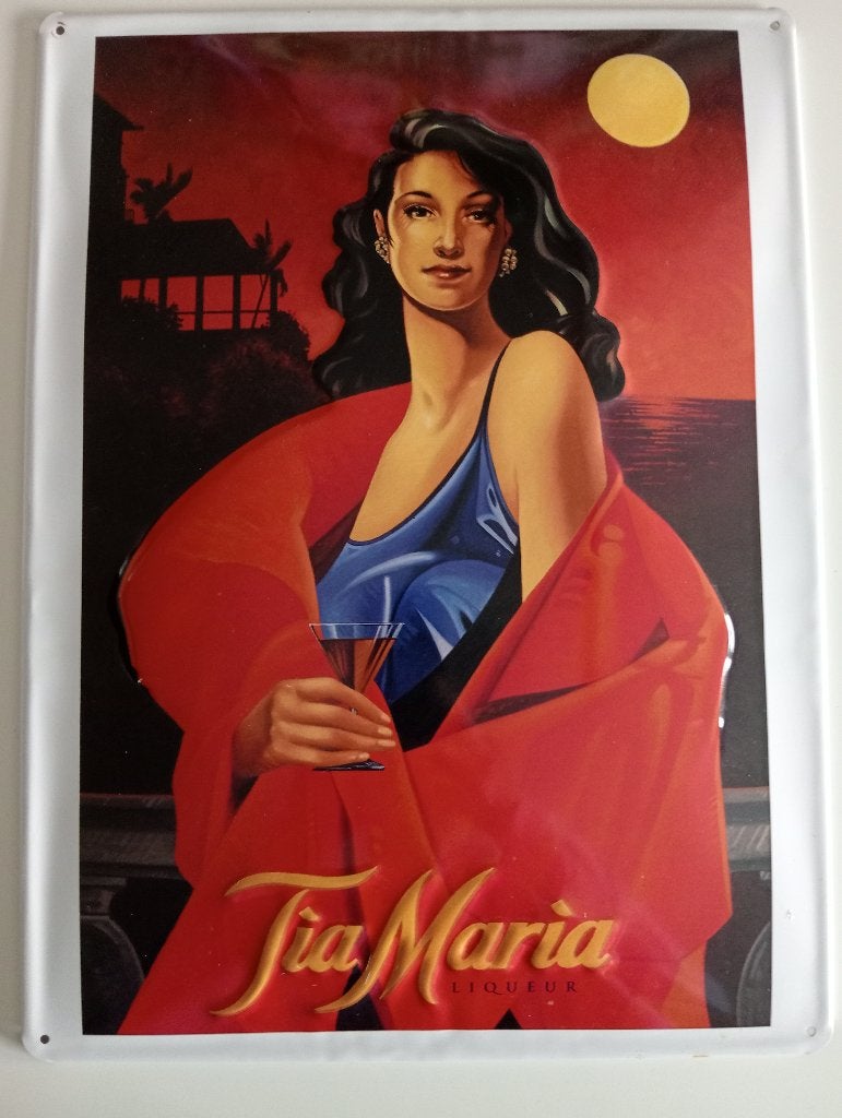 Tia Maria reclame bord, Ophalen of Verzenden, Nieuw, Reclamebord