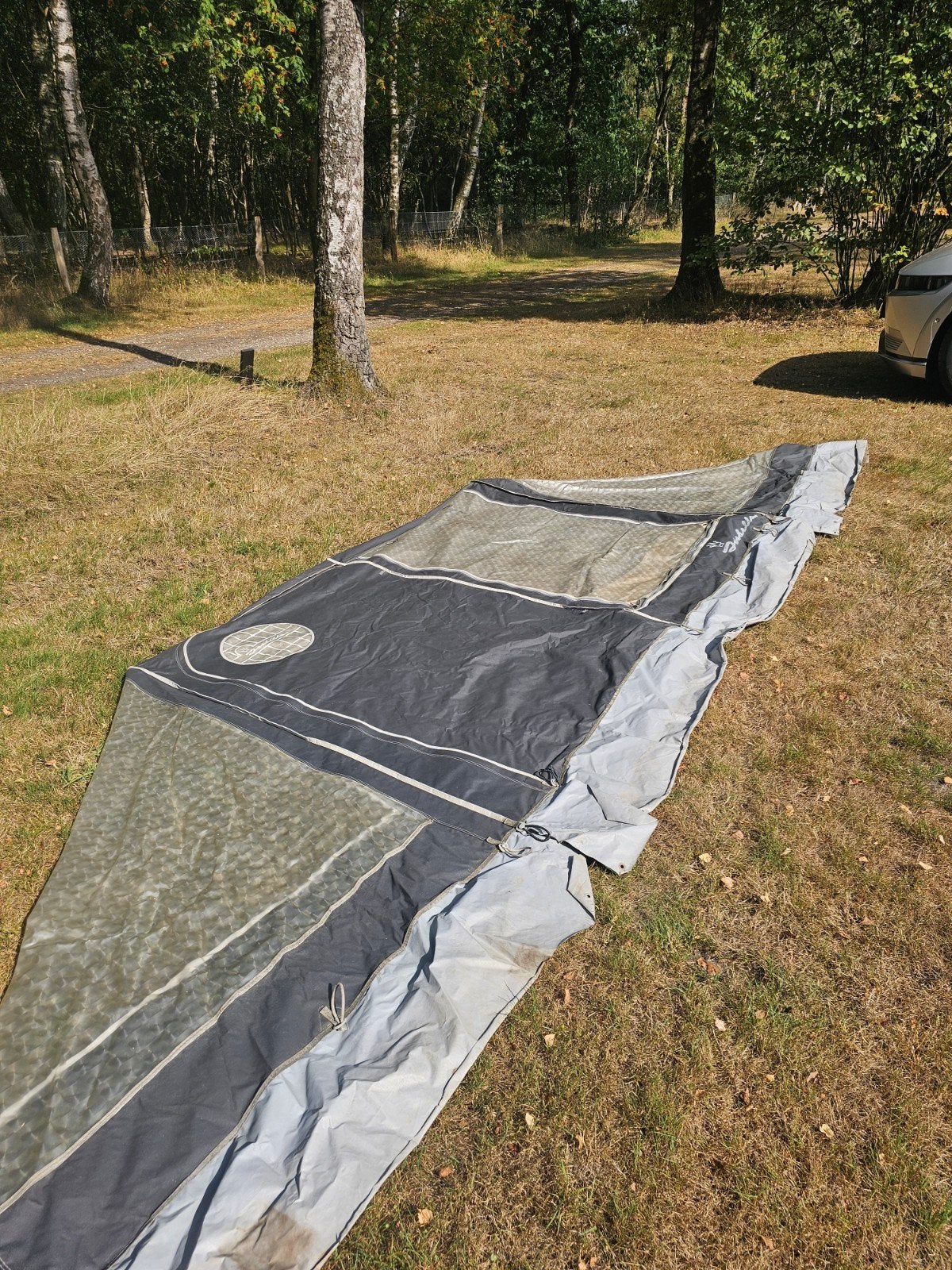isabella zijtent / uitbouw voortent, Ophalen