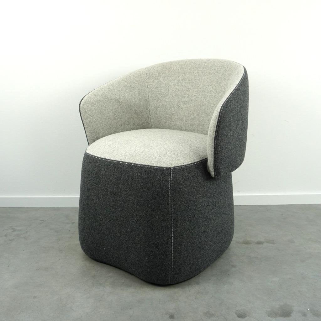 Haworth Openest Chick Poef | Fauteuil | Grijs gemêleerd, Gebruikt, -, -, Ophalen of Verzenden