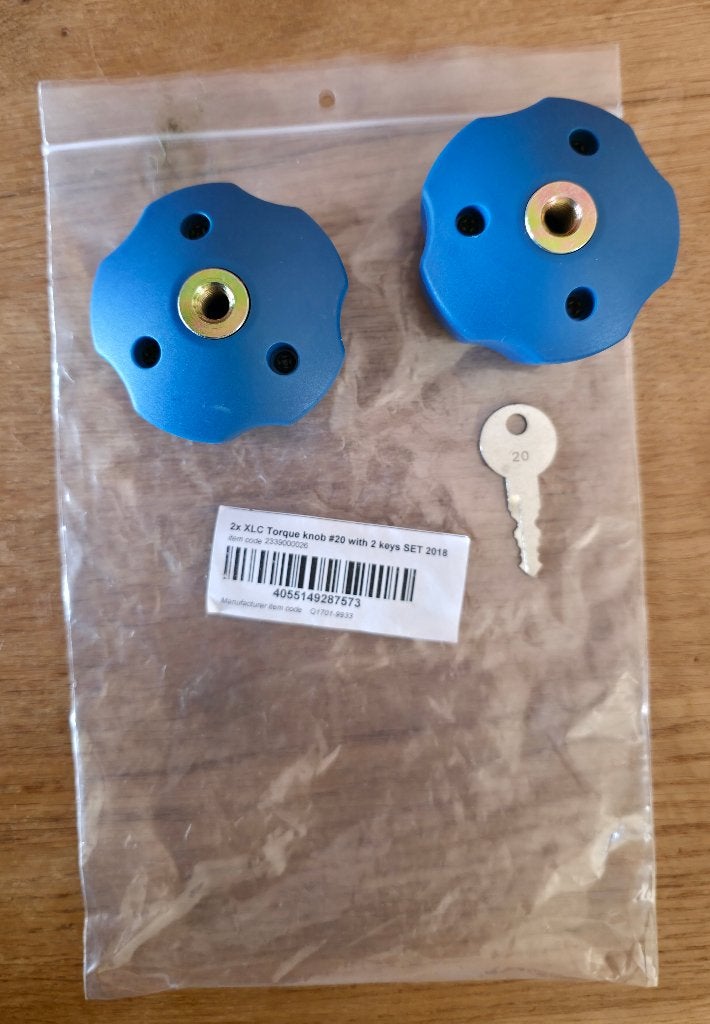 Draaiknop set met slot XLC Azura fietsdrager, Nieuw, Ophalen of Verzenden, 2 fietsen, Trekhaakdrager