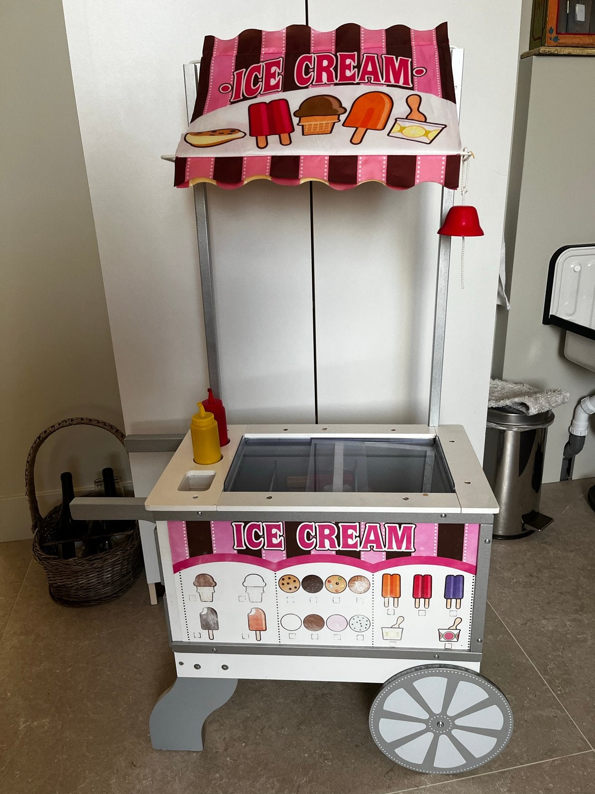 2-in-1 Speelgoedkraam: IJs & Hotdogs voor Kinderen, Ophalen, Gebruikt, Jongen of Meisje