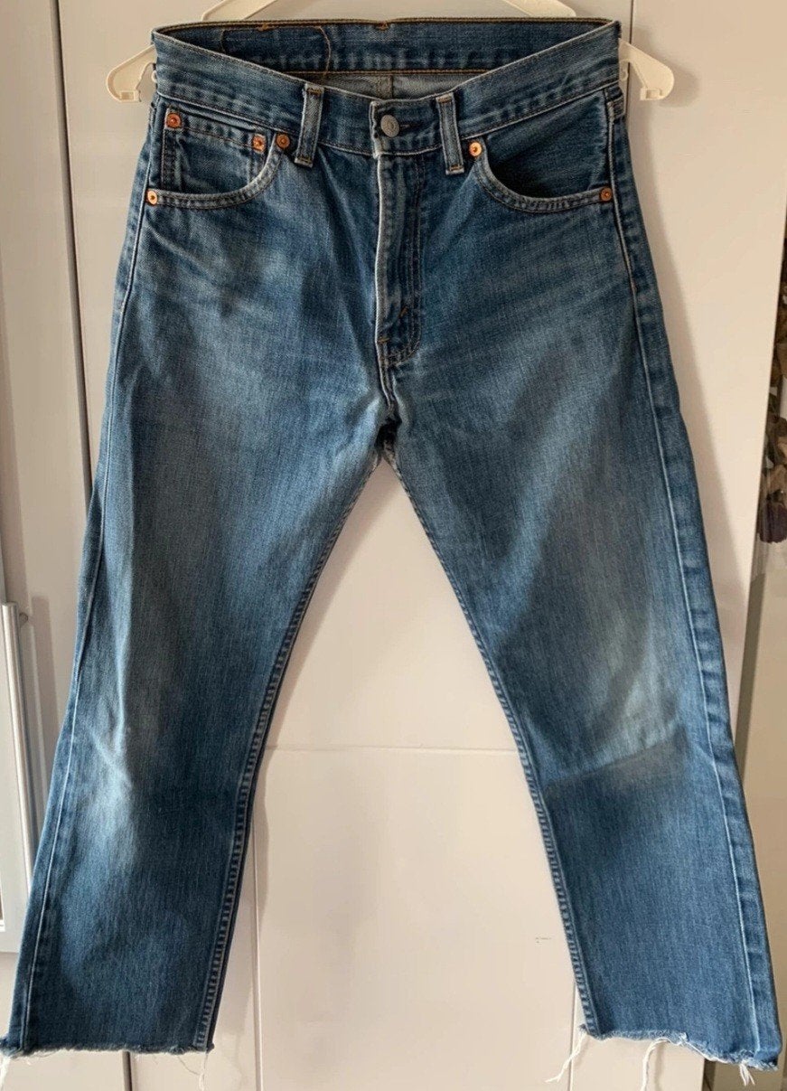 Vintage Levi's 505 Jeans W27 L32 - Blauw, Blauw, Ophalen of Verzenden, W27 (confectie 34) of kleiner, Gedragen