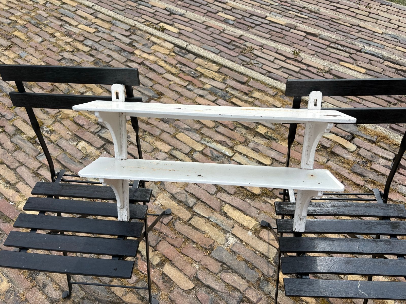 Brocante wandplank met twee planken - opknapper, Ophalen