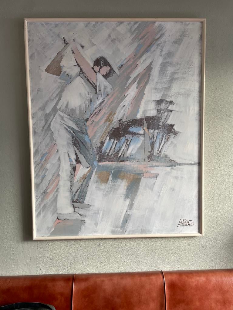Schilderij golfspeler Lee Reynolds, Ophalen