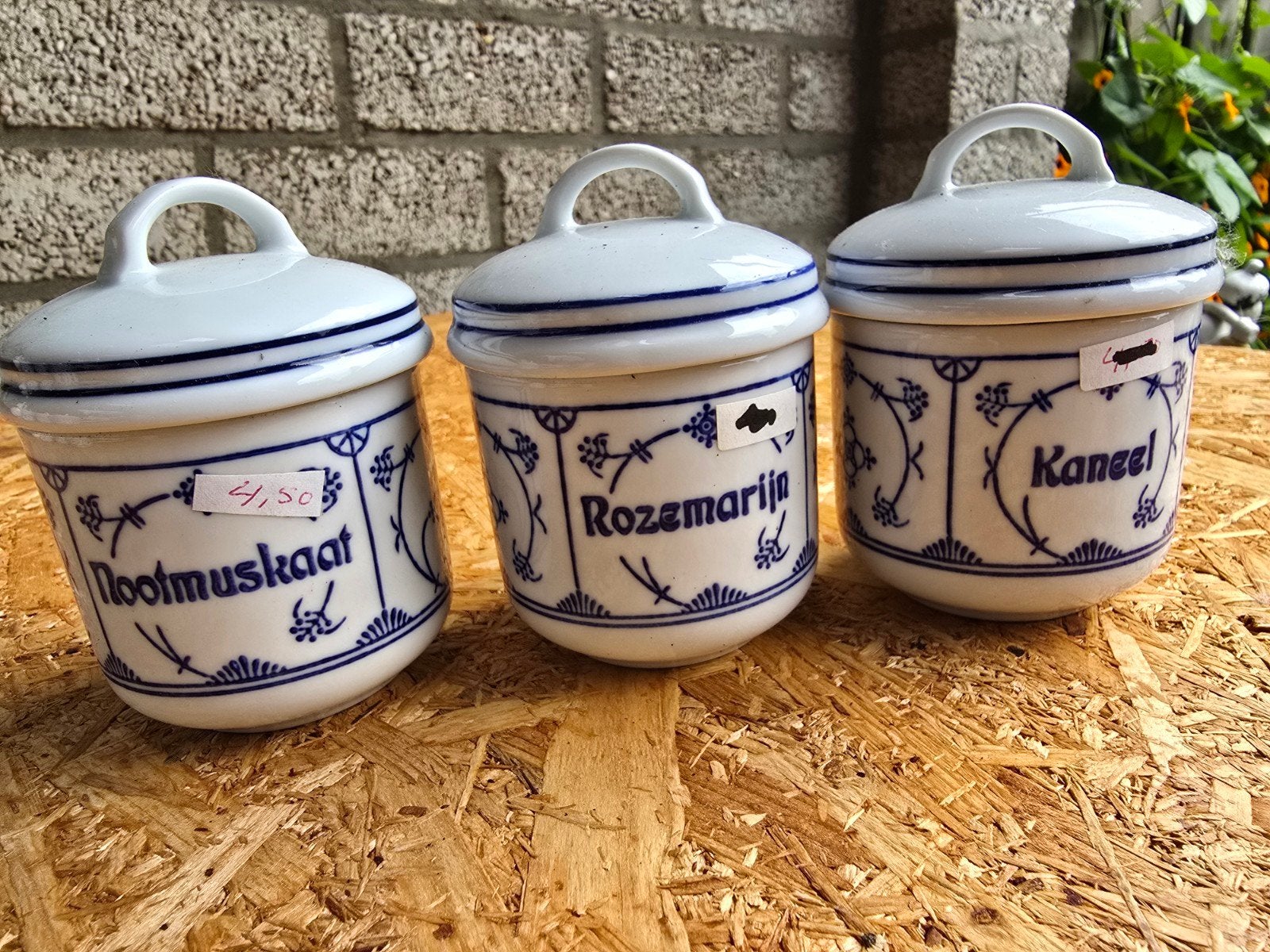 Kleinere kruidenpotjes saks blauw, Ophalen of Verzenden
