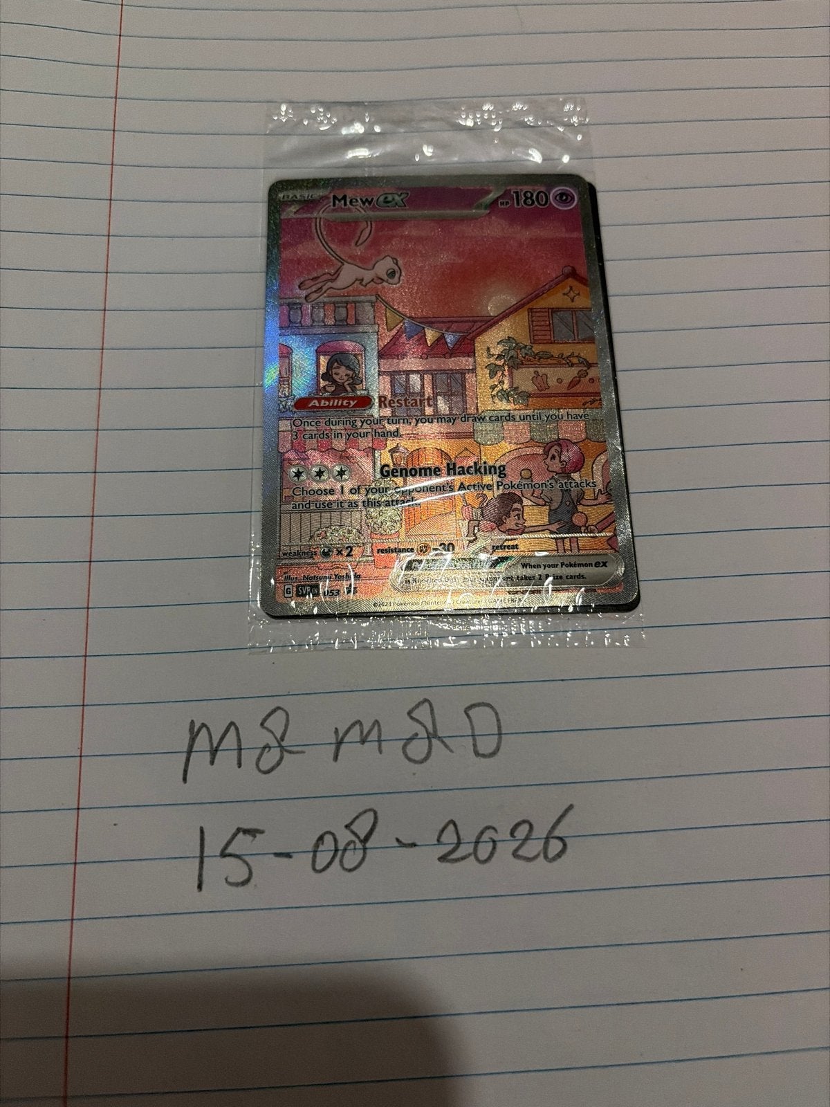 Mew ex promo 53 Pokémon kaart, Ophalen, Zo goed als nieuw, Losse kaart, Foil
