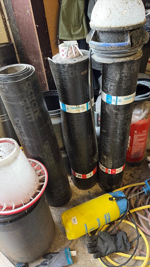Dakkeer 1 rol witte leislag zit 7,5 m2 op, Overige materialen, Overige kleuren, Nieuw, Dakleer