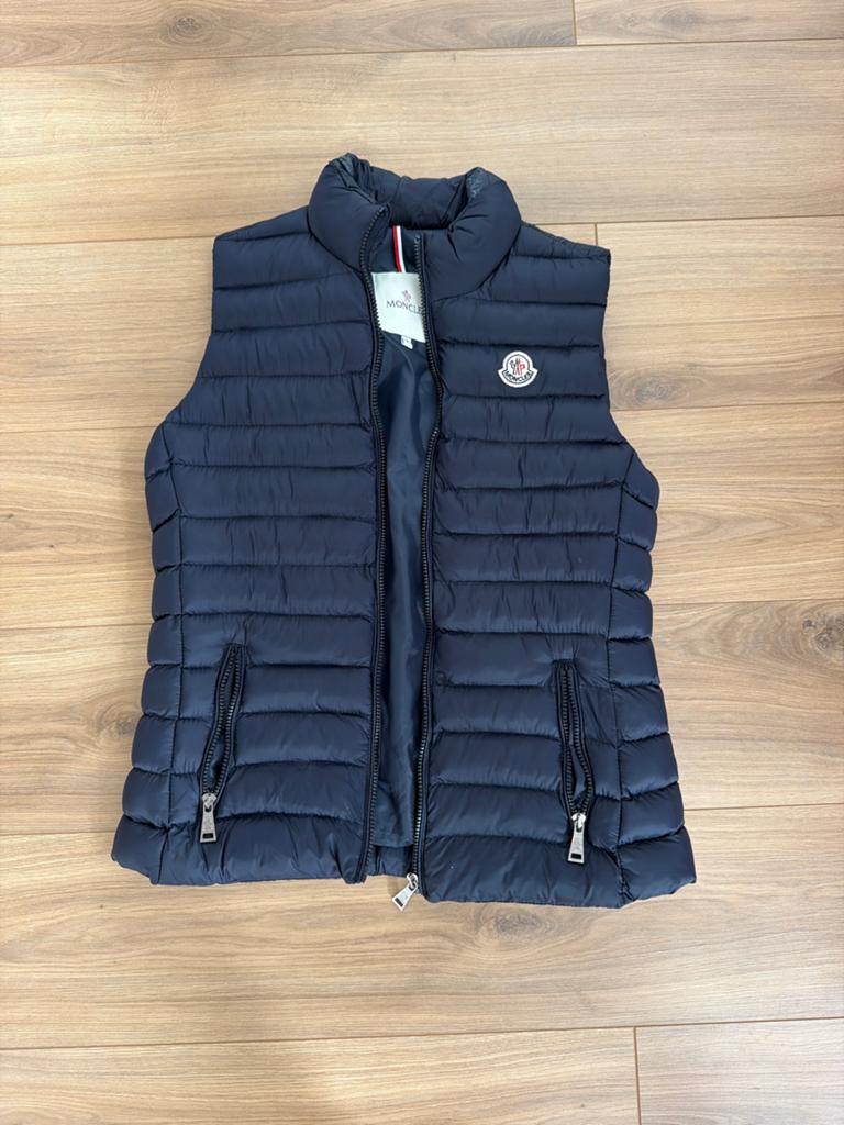 Blauwe Moncler Bodywarmer - Valt als S/M, Ophalen of Verzenden, Zo goed als nieuw, Maat 36 (S), Blauw