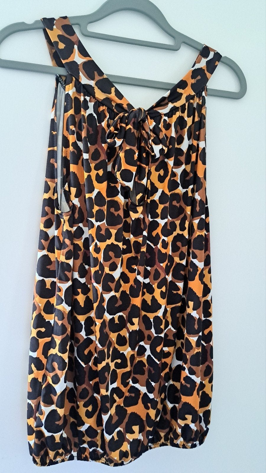 topje ballon top tijgerprint xxl hals topje, Kleding | Dames, Tops, Bruin, Maat 46/48 (XL) of groter, Ophalen of Verzenden, Zo goed als nieuw