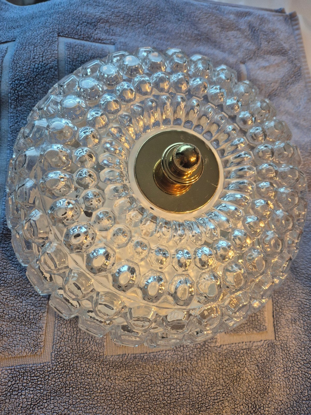 Vintage Glashütte Limburg Plafonnière Helena Tynell Stijl, Antiek en Kunst, Ophalen of Verzenden