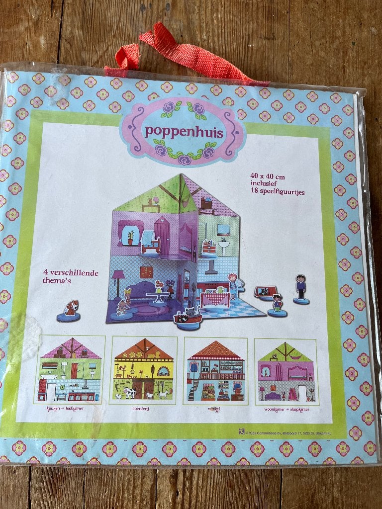 Zelf-bouw poppenhuis van dik karton, Ophalen of Verzenden, Nieuw, Poppenhuis