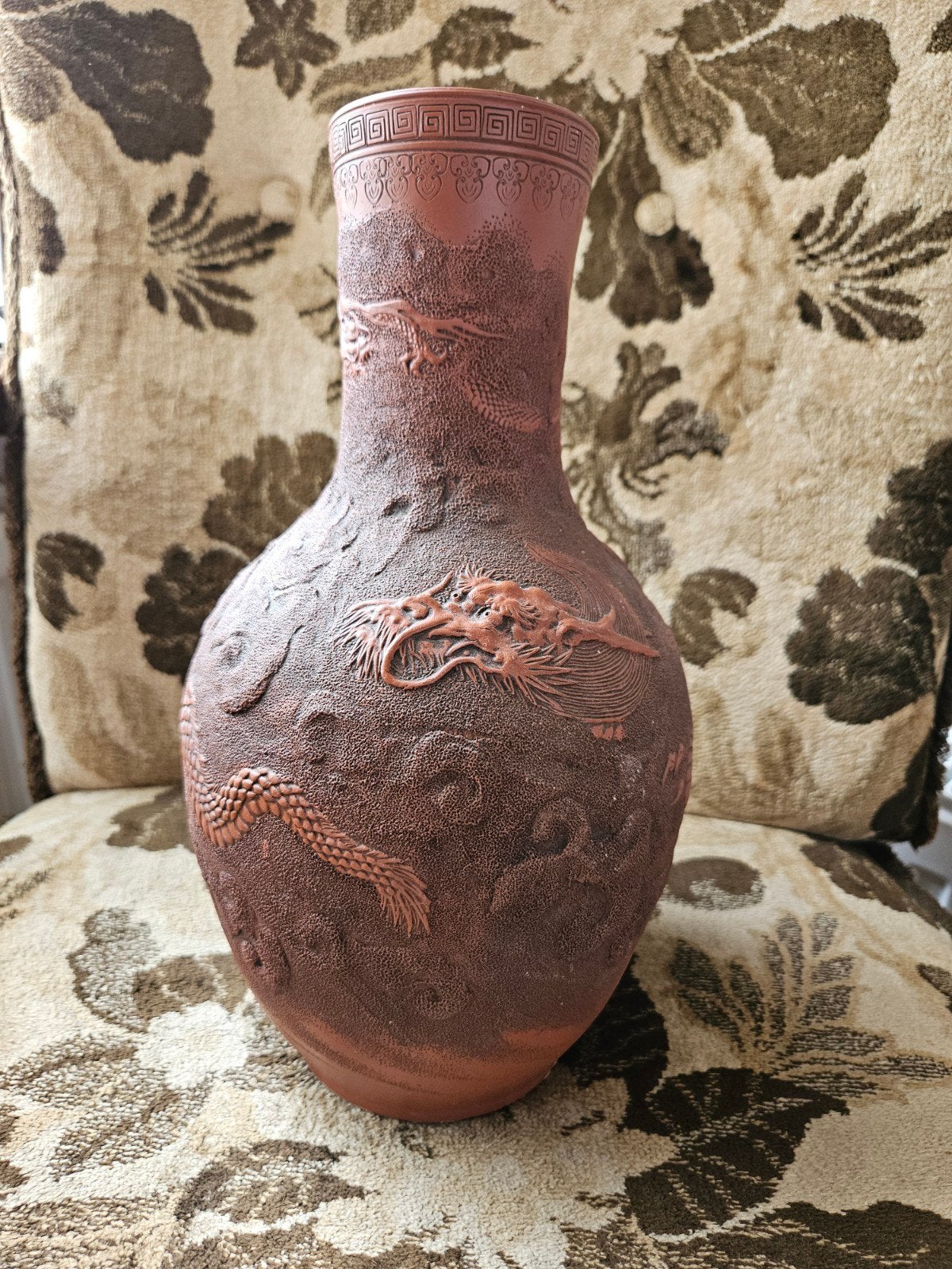 Antieke Chinese Drakenvaas - Terracotta, Antiek en Kunst, Ophalen