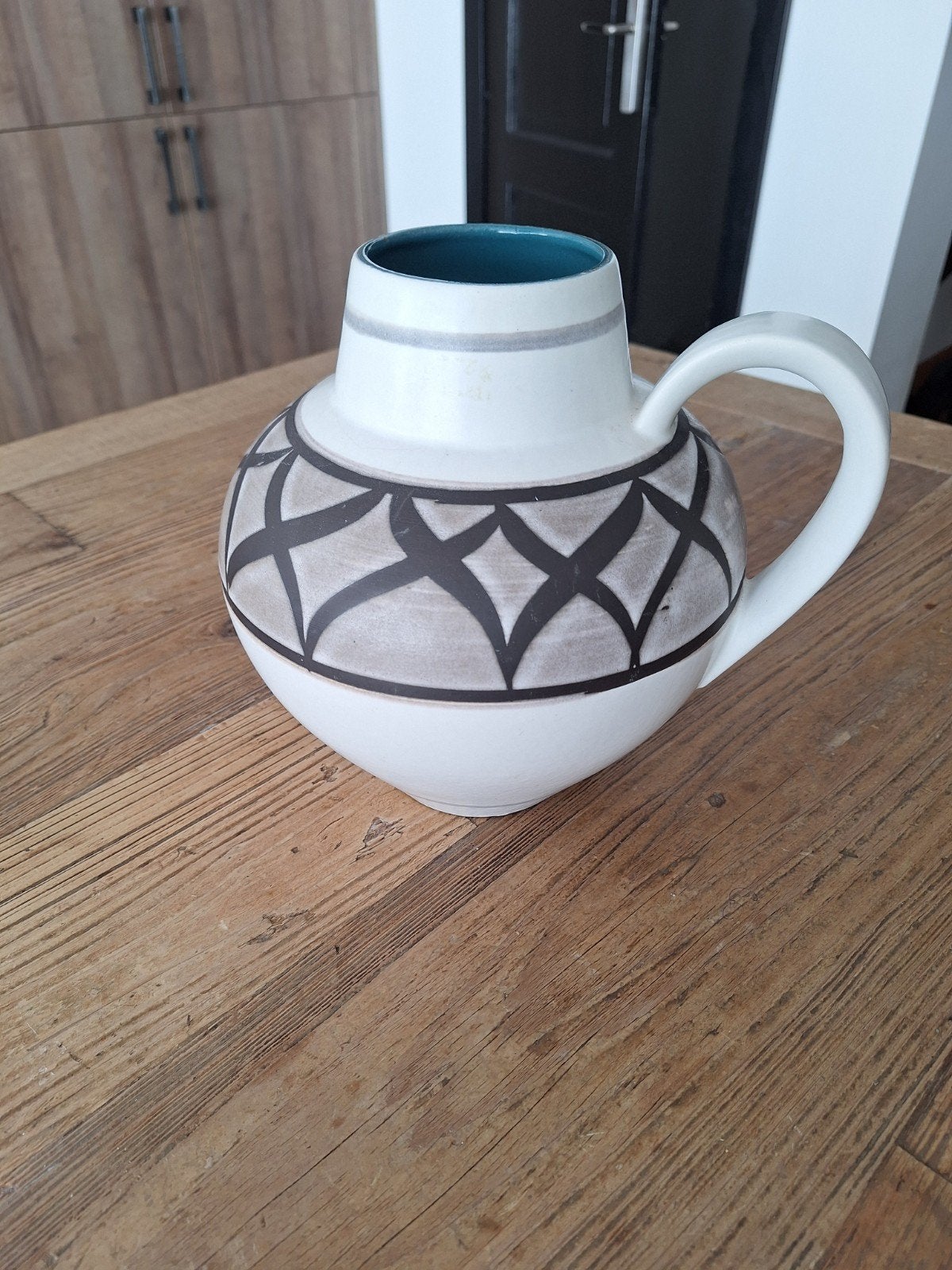 West Germany kruik, Huis en Inrichting, Woonaccessoires | Vazen, Ophalen of Verzenden, Zo goed als nieuw, Beige, Natuurlijk materiaal