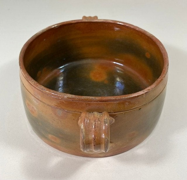 Vallauris Franse aardewerk schaal / pot met oren, Antiek en Kunst, Ophalen of Verzenden