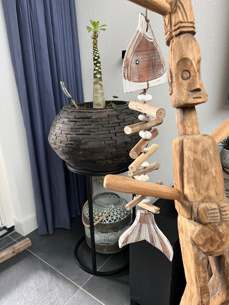 Houtsnijwerk vissen hanger slinger decoratie Bali Indonesie, Verburgt Vintage, Nieuw, Ophalen of Verzenden, https://verburgtvintage.nl/#contact