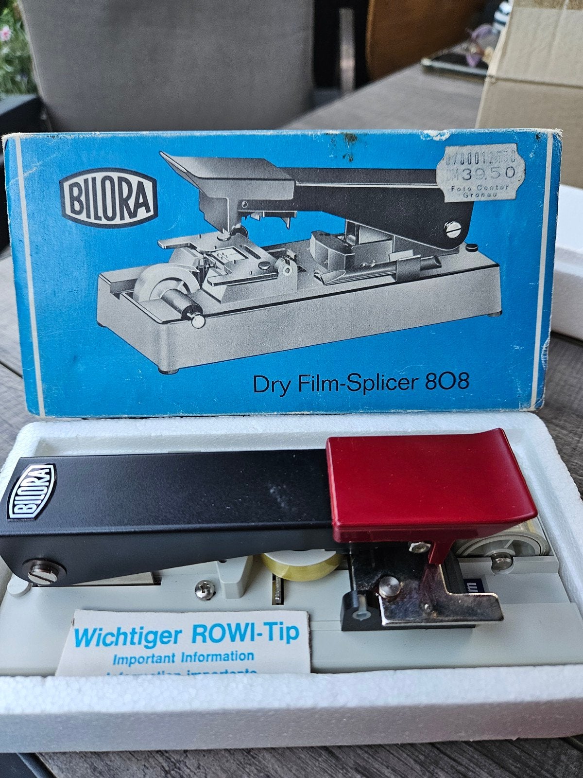 BILORA Dry Film-Splicer 808 - Film Lasapparaat, Ophalen of Verzenden