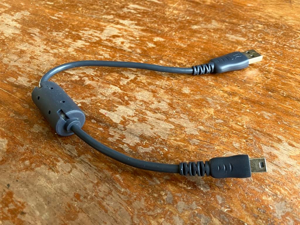 Vtech USB-A > Mini-USB 30cm donkergrijs voor Portable DAC, Ophalen of Verzenden, Minder dan 2 meter, Overige kabels